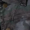 Gia F Lässige Baumwoll-Truckerjacke – Navy Camo Gia F Lässige Baumwoll-Truckerjacke – Navy Camo