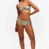Glitzer-Halter-Bikini-Oberteil – Glitzer-Khaki-Grün Glitzer-Halter-Bikini-Oberteil – Glitzer-Khaki-Grün