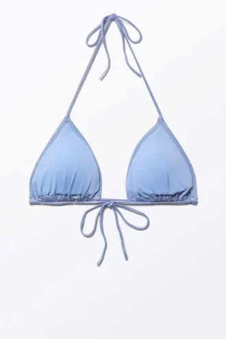 Glitzer-Triangel-Bikini-Oberteil – Blauer Glitzer Glitzer-Triangel-Bikini-Oberteil – Blauer Glitzer