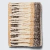 Grobstrick-Schal mit Fransen – gestreift, beige Grobstrick-Schal mit Fransen – gestreift, beige