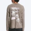 Großes, kastenförmiges Langarmshirt mit Print – Dark Mole – Logo-Mix Großes, kastenförmiges Langarmshirt mit Print – Dark Mole – Logo-Mix