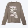 Großes, kastenförmiges Langarmshirt mit Print – Dark Mole – Logo-Mix Großes, kastenförmiges Langarmshirt mit Print – Dark Mole – Logo-Mix