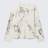 Großes, kastenförmiges Langarmshirt mit Print – Weiß – Sketch Book Großes, kastenförmiges Langarmshirt mit Print – Weiß – Sketch Book