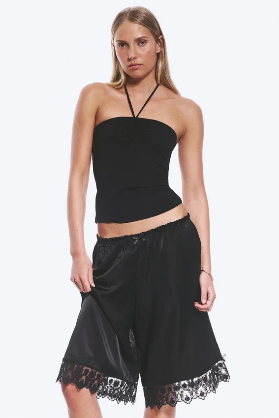 Halter-Bandeau-Top – Schwarz Halter-Bandeau-Top – Schwarz