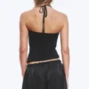 Halter-Bandeau-Top – Schwarz Halter-Bandeau-Top – Schwarz