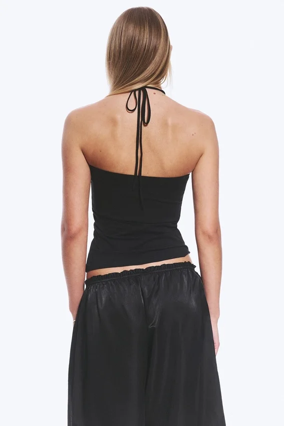 Halter-Bandeau-Top – Schwarz Halter-Bandeau-Top – Schwarz