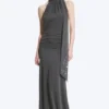 Halter-Maxikleid – Dunkelgrau Halter-Maxikleid – Dunkelgrau