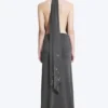 Halter-Maxikleid – Dunkelgrau Halter-Maxikleid – Dunkelgrau