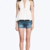 Halterneck-Top aus Baumwolle – Off-White Halterneck-Top aus Baumwolle – Off-White