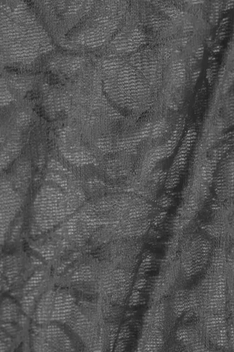 Haltertop aus gewellter Spitze – Dunkelgrau