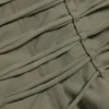 Haltertop mit V-Ausschnitt, Bindegürtel und Reißverschluss – Khaki-Grün Haltertop mit V-Ausschnitt, Bindegürtel und Reißverschluss – Khaki-Grün