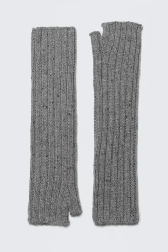Handgelenkwärmer – Grau meliert