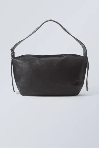 Handtasche mit Ösenriemen – Schwarz