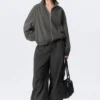 Hanne H Oversized-Trainingsjacke – Dunkelgrau Hanne H Oversized-Trainingsjacke – Dunkelgrau