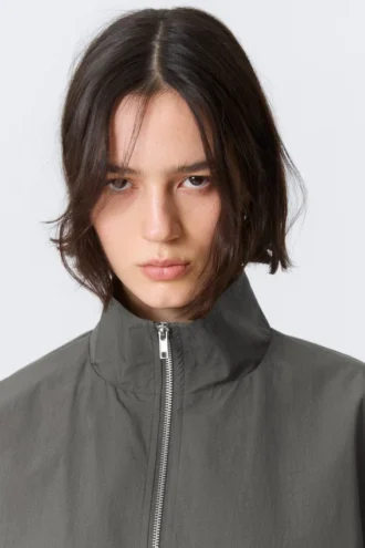 Hanne H Oversized-Trainingsjacke – Dunkelgrau
