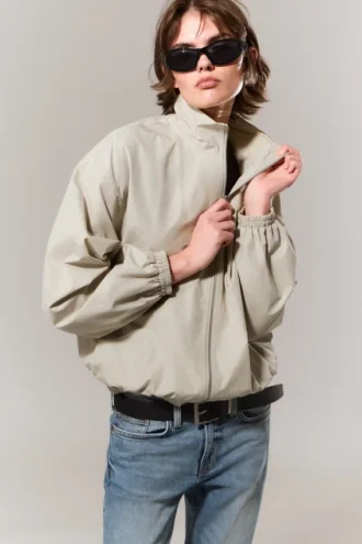 Hanne H Oversized-Trainingsjacke – Light Dusty Mole