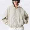 Hanne H Oversized-Trainingsjacke – Light Dusty Mole Hanne H Oversized-Trainingsjacke – Light Dusty Mole