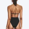 Heat Bikini-Hose mit hoher Taille – Schwarz Heat Bikini-Hose mit hoher Taille – Schwarz