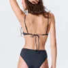 Hoch geschnittene Bikinihose im brasilianischen Stil – Dunkelblau Hoch geschnittene Bikinihose im brasilianischen Stil – Dunkelblau