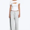 Hose aus Frottee – Hellstaubgrau meliert Hose aus Frottee – Hellstaubgrau meliert