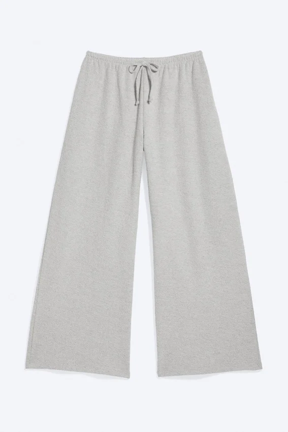Hose aus Frottee – Hellstaubgrau meliert Hose aus Frottee – Hellstaubgrau meliert