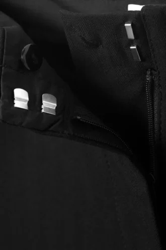 Hose mit abgeschnittenem Bund – Schwarz