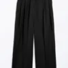 Hose mit weitem Bein – Schwarz Hose mit weitem Bein – Schwarz