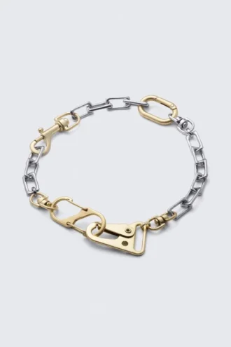 Hosenkette mit Verschluss – Gold & Silber