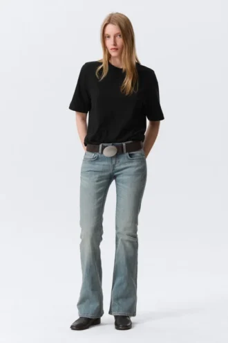 Hour Low Rise Skinny Bootcut Leg Jeans – Gloria Blue – Mittelblau
