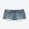 Hour Slim Low Rise Denim Hotpants – Gloria Blue – Mittelblau Hour Slim Low Rise Denim Hotpants – Gloria Blue – Mittelblau