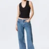 Imoo Low Rise Loose Wide Jeans – 90S Blue – Mittelblau Imoo Low Rise Loose Wide Jeans – 90S Blue – Mittelblau