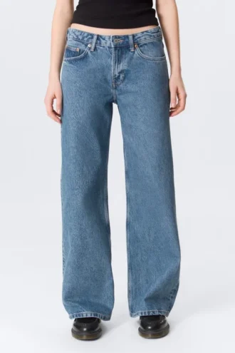 imoo low rise loose wide jeans 90s blue mittelblau 2 330x495 - Imoo Low Rise Loose Wide Jeans &ndash; 90S Blue &ndash; Mittelblau