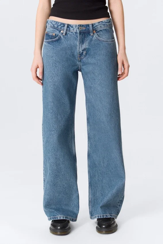 Imoo Low Rise Loose Wide Jeans – 90S Blue – Mittelblau Imoo Low Rise Loose Wide Jeans – 90S Blue – Mittelblau