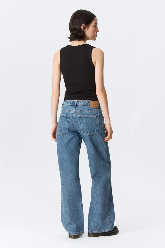 Imoo Low Rise Loose Wide Jeans – 90S Blue – Mittelblau Imoo Low Rise Loose Wide Jeans – 90S Blue – Mittelblau