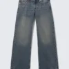Imoo Low Rise Loose Wide Jeans – Desert Blue – Dunkelblau Imoo Low Rise Loose Wide Jeans – Desert Blue – Dunkelblau