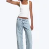 Imoo Low Rise Loose Wide Jeans – Dream Blue – Hellblau Imoo Low Rise Loose Wide Jeans – Dream Blue – Hellblau