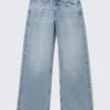 Imoo Low Rise Loose Wide Jeans – Fresh Blue – Hellblau Imoo Low Rise Loose Wide Jeans – Fresh Blue – Hellblau