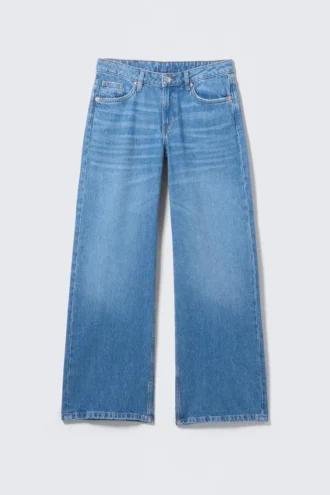 Imoo Low Rise Loose Wide Jeans – Kallithea Blue – Mittelblau