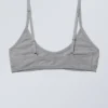 Inez Scooped Baumwoll-Bralette – Grau meliert Inez Scooped Baumwoll-Bralette – Grau meliert