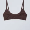 Inez Scooped Cotton Bralette – Dark Plum Inez Scooped Cotton Bralette – Dark Plum