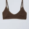 Inez Scooped Cotton Bralette – Dunkelbraun Inez Scooped Cotton Bralette – Dunkelbraun