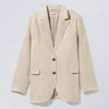 Isa Blazer aus Leinenmischung – Beige Isa Blazer aus Leinenmischung – Beige
