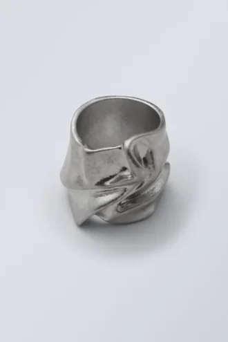 Ivy Crinkled Ring – Silber