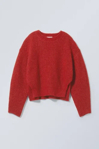 Ivy-Strickpullover – Rot