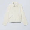 Jacke aus Leinenmischung in Regular-Passform – cremefarben Jacke aus Leinenmischung in Regular-Passform – cremefarben