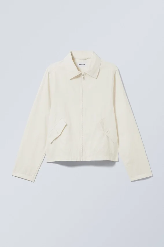 Jacke aus Leinenmischung in Regular-Passform – cremefarben Jacke aus Leinenmischung in Regular-Passform – cremefarben