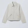 Jacke aus Leinenmischung in regulärer Passform – Hellstaubgrau Jacke aus Leinenmischung in regulärer Passform – Hellstaubgrau