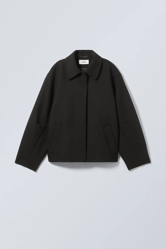 Jacke aus Tana-Wollmischung – Schwarz Jacke aus Tana-Wollmischung – Schwarz