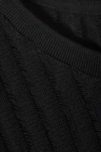 Jacquard-Strick-Tanktop – Schwarz
