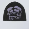 Jacquard-Strickmütze – Schwarz Jacquard-Strickmütze – Schwarz